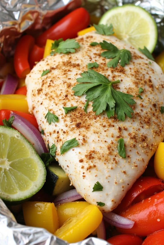 zesty lime cilantro fish packets