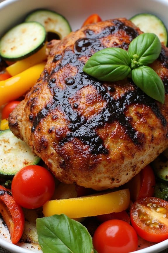 balsamic chicken with veggies