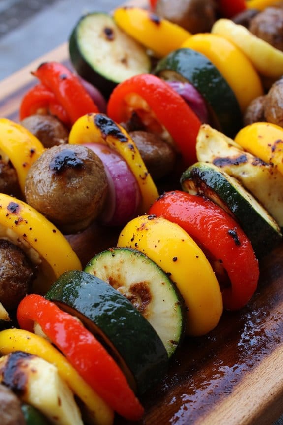 balsamic grilled vegetable skewers