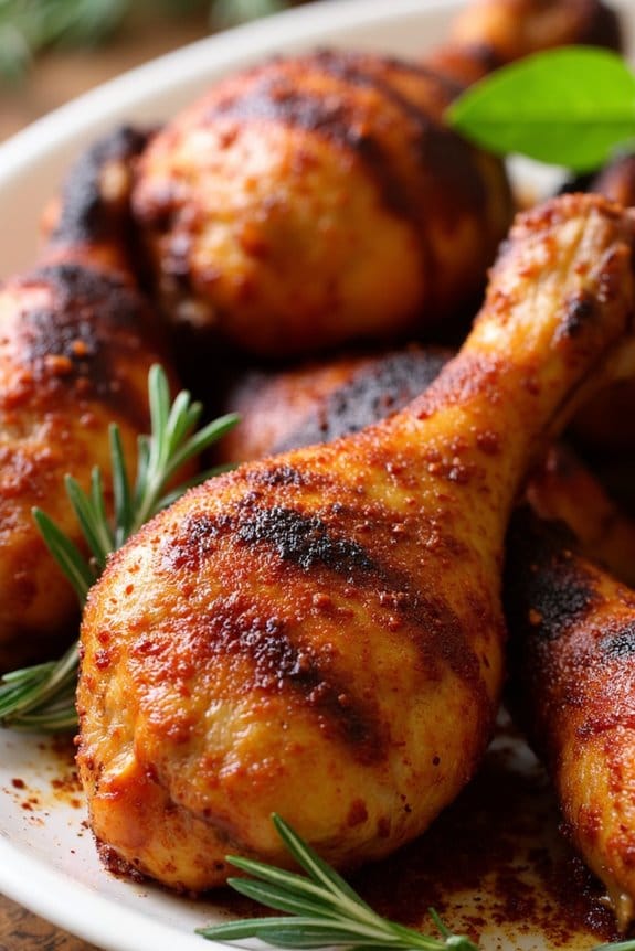cajun spiced grilled chicken drumsticks