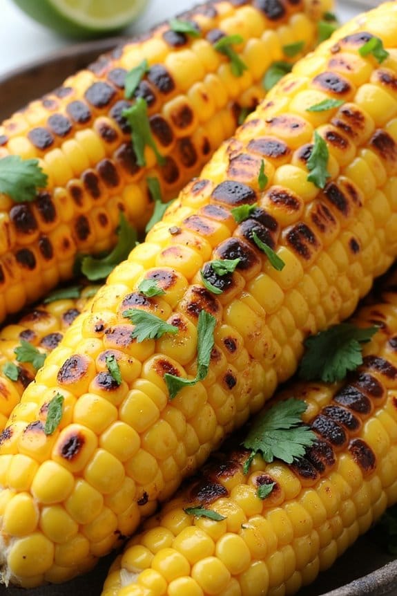 charred corn with lime butter