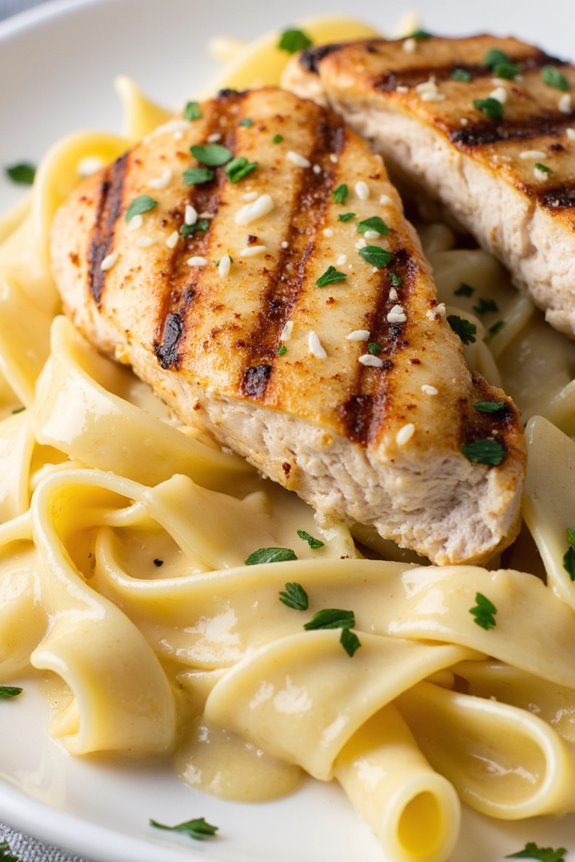 creamy garlic parmesan pasta