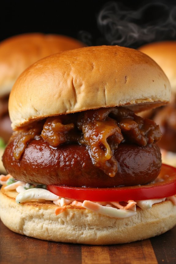 delicious bbq sausage sliders
