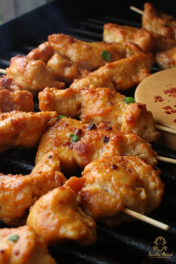 delicious thai chicken skewers