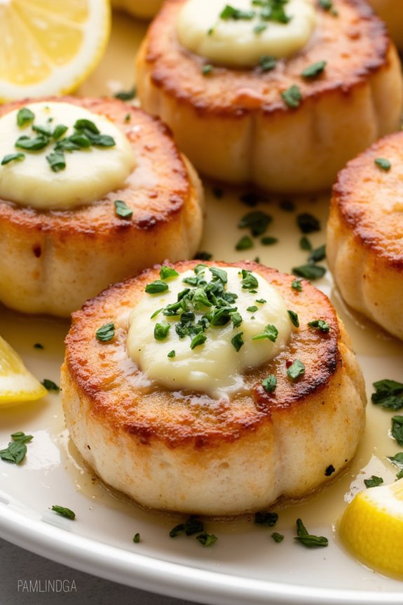 elegant herb butter scallops