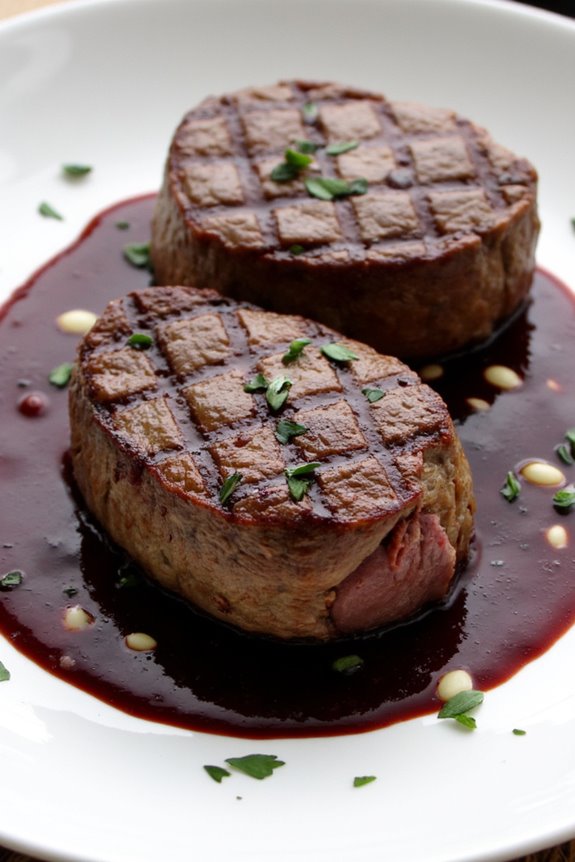 filet mignon with red wine