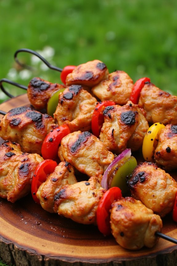 flavorful grilled chicken skewers
