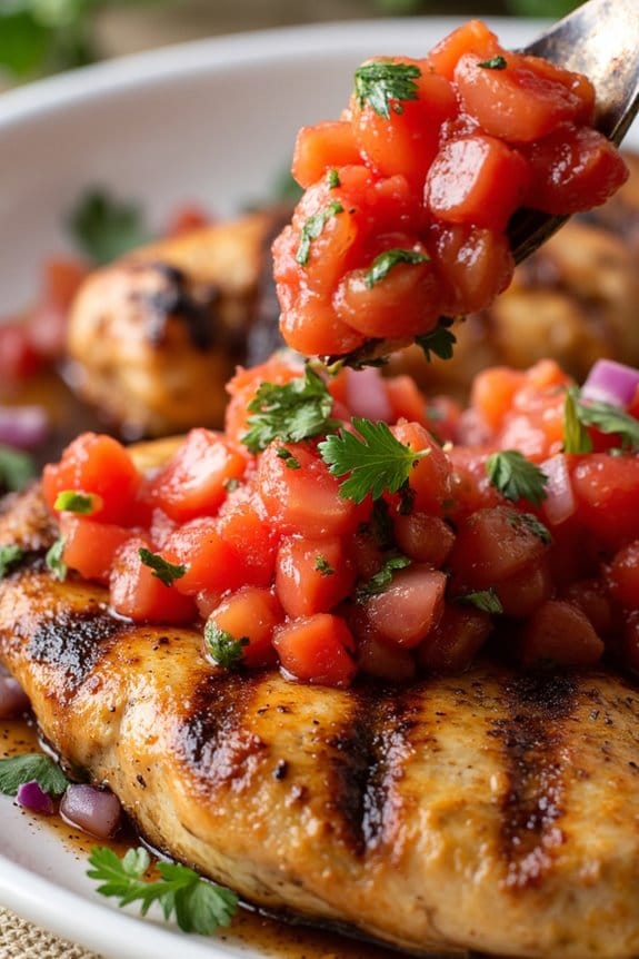garlic basil grilled chicken