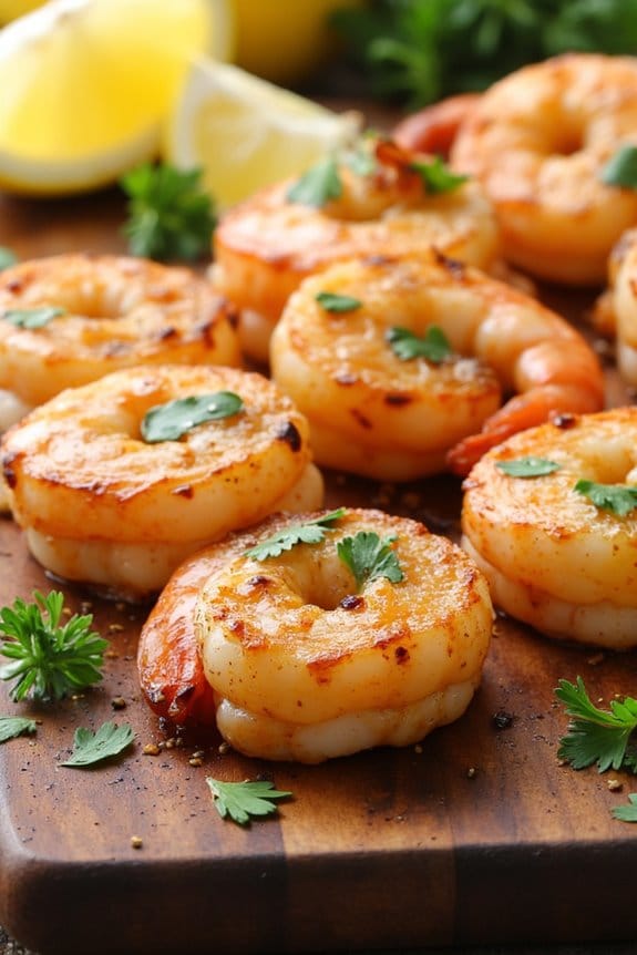 garlic butter shrimp skewers