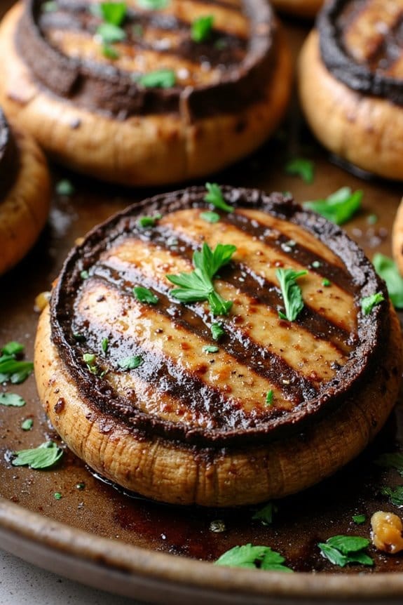 garlic infused grilled mushrooms recipe