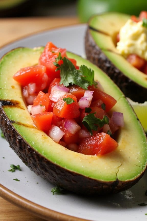 grilled avocado with salsa