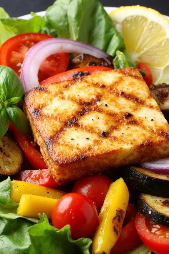 grilled cheese and veggies