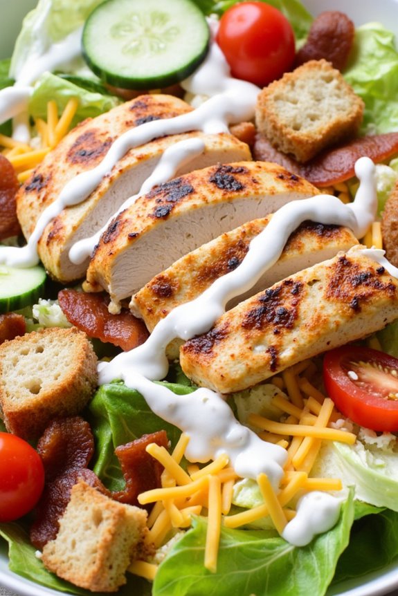 grilled chicken ranch salad