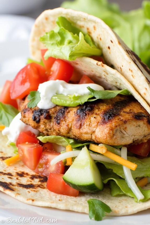 grilled chicken strip wraps
