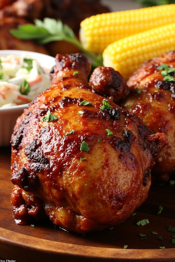 grilled chicken with barbecue sauce