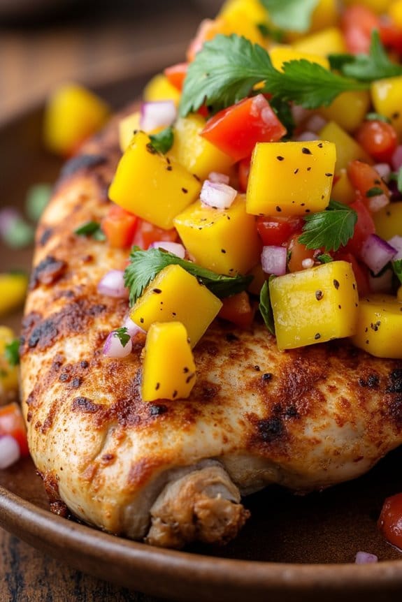 grilled chicken with mango salsa