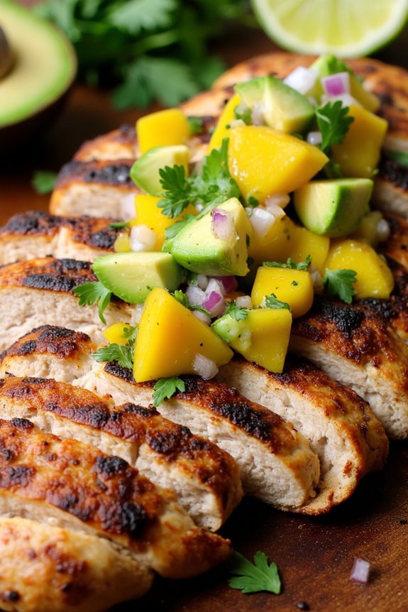 grilled chicken with salsa