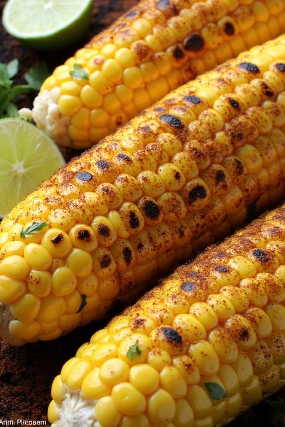 grilled corn with spices