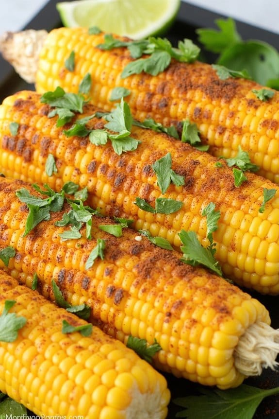 grilled corn with spicy butter