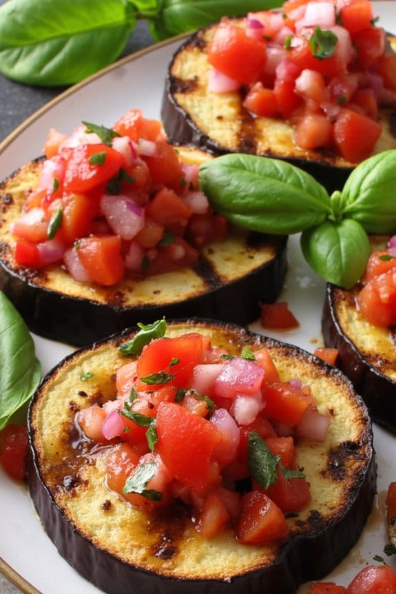 grilled eggplant with salsa
