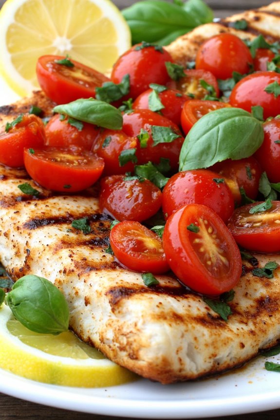 grilled haddock with tomato basil