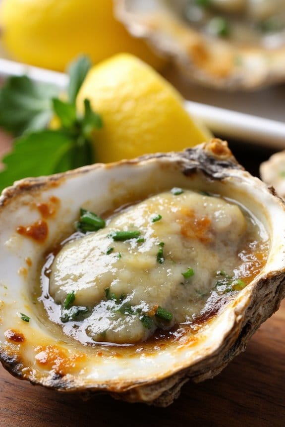 grilled oysters with herb butter