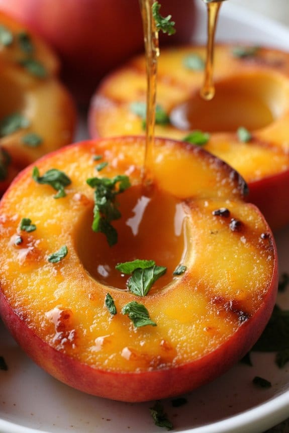 grilled peaches with honey