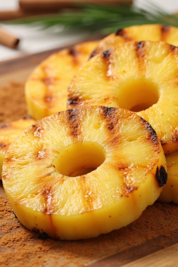 grilled pineapple with cinnamon