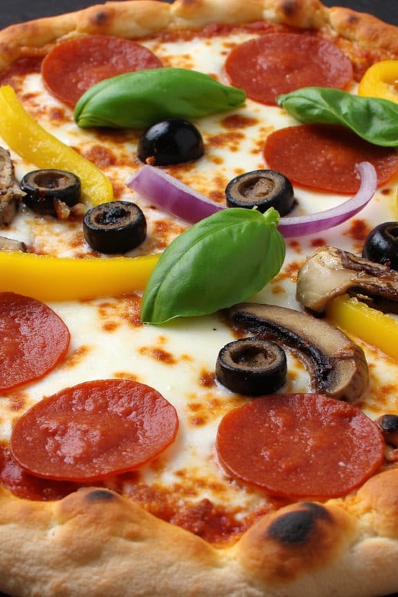 grilled pizza with custom toppings