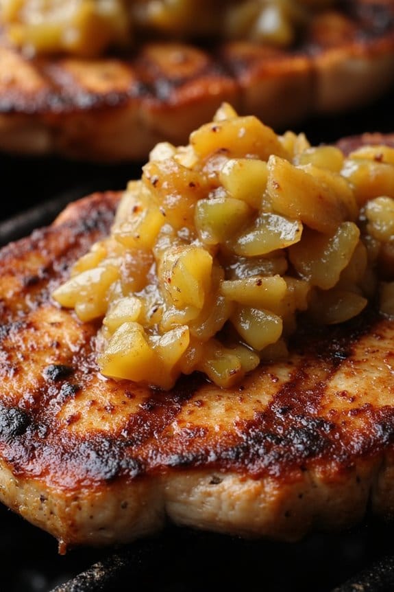 grilled pork chops with chutney