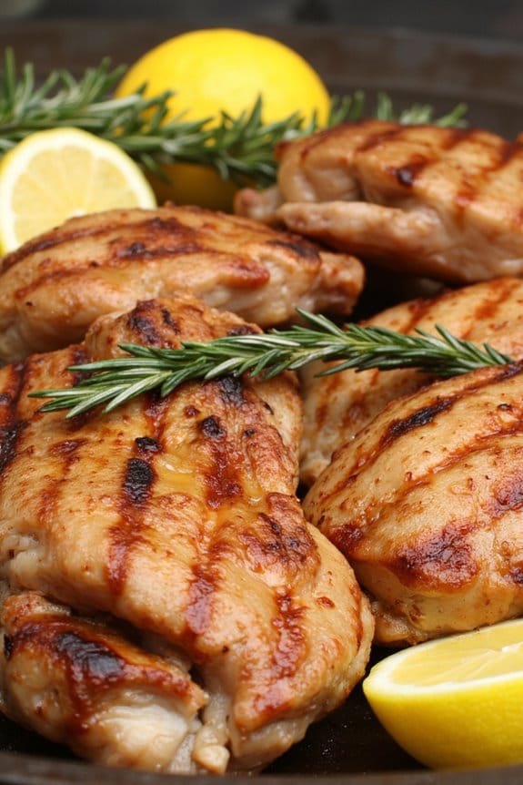 grilled rabbit with herb marinade