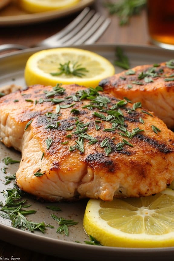 grilled salmon with dill