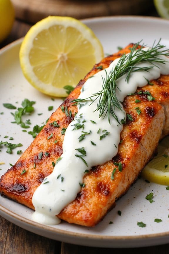grilled salmon with lemon dill