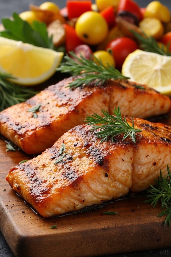 grilled salmon with marinade