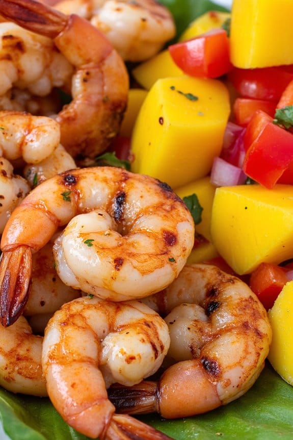 grilled shrimp with mango salsa