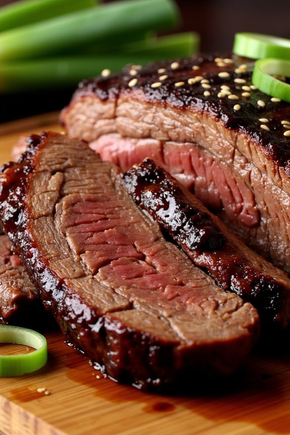 grilled teriyaki marinated tri tip