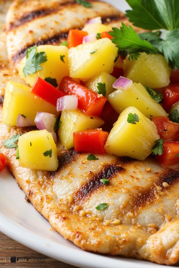grilled tilapia with pineapple relish