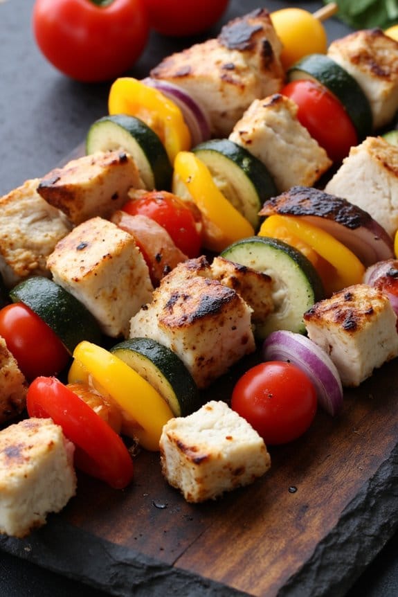 grilled turkey veggie kebabs