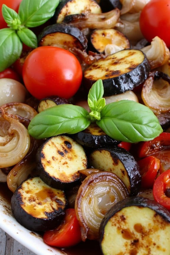 grilled vegetables with balsamic drizzle