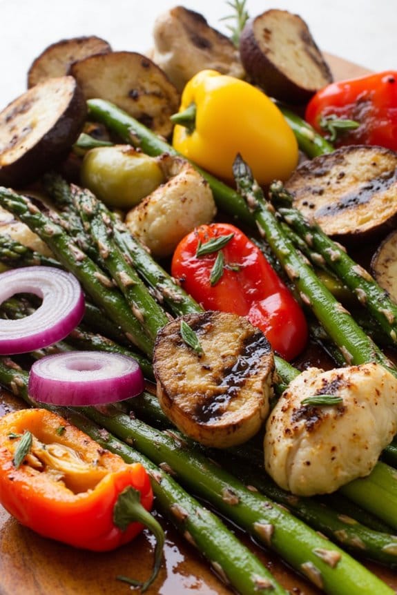 grilled vegetables with balsamic glaze