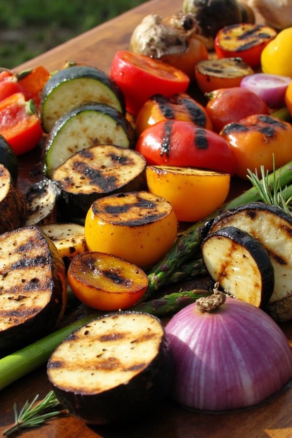 grilled vegetables with smoky flavor