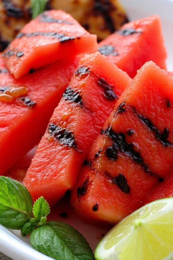 grilled watermelon with glaze