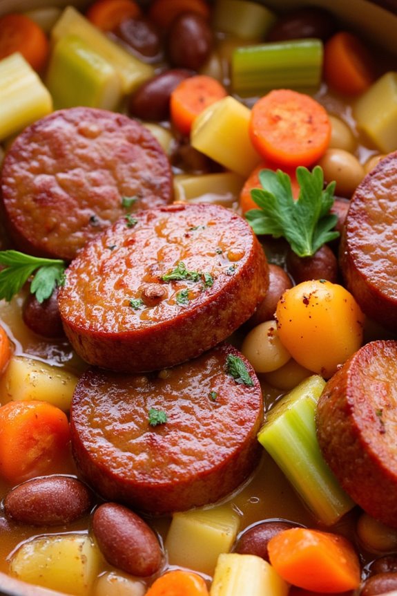 hearty sausage bean stew