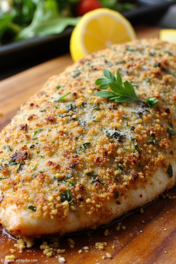 herb crusted grilled red snapper
