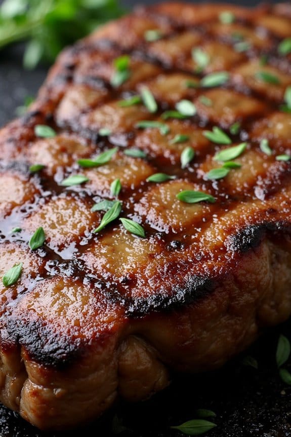 herb marinated grilled steak