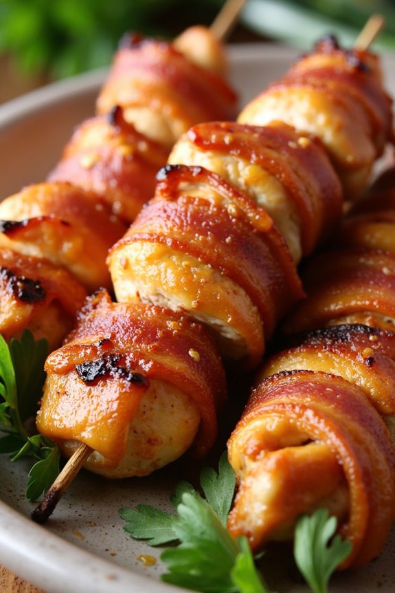honey mustard bacon skewers