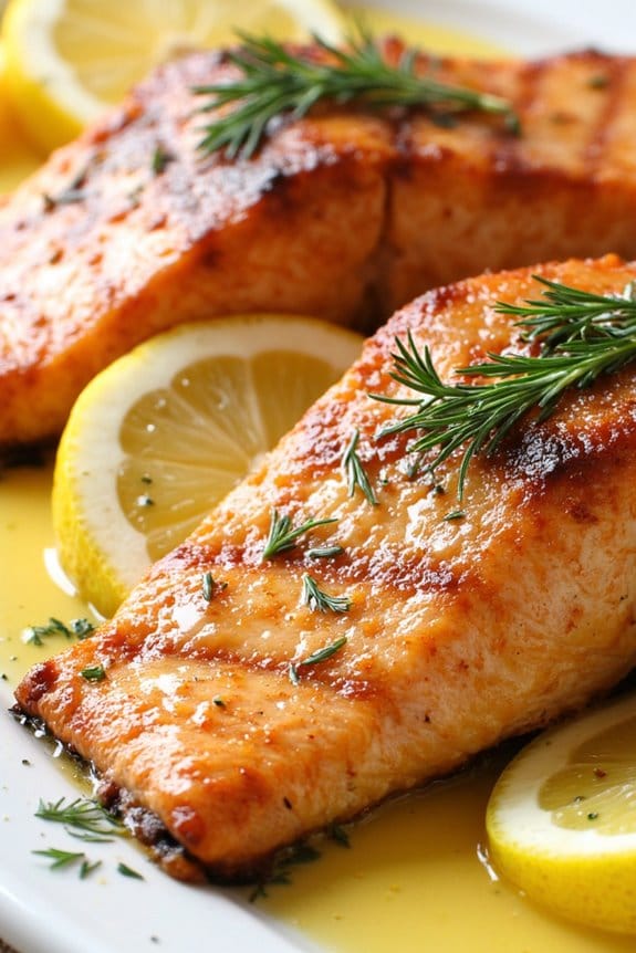 lemon butter grilled salmon