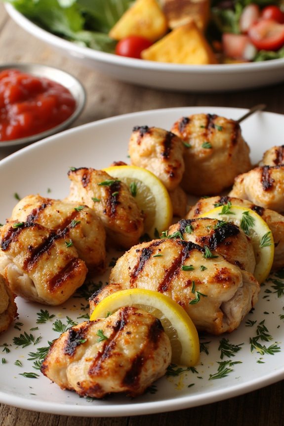 lemon dill chicken skewers recipe