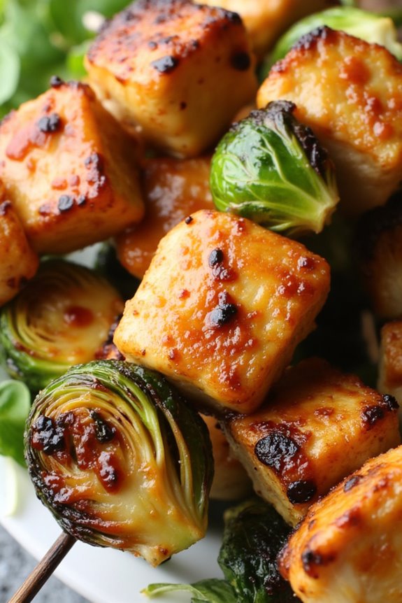 maple glazed chicken skewers delight