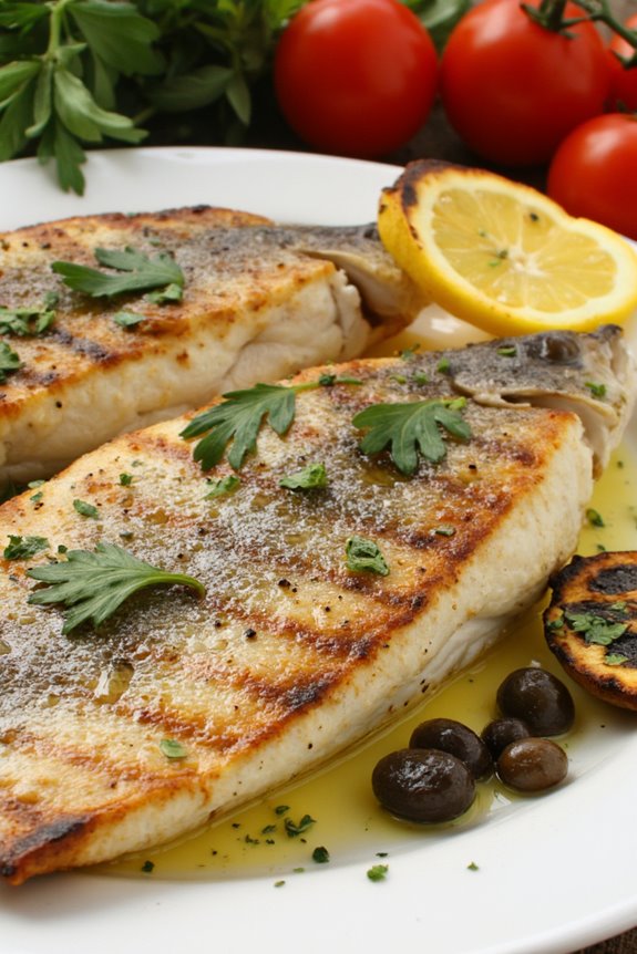 mediterranean grilled sea bass